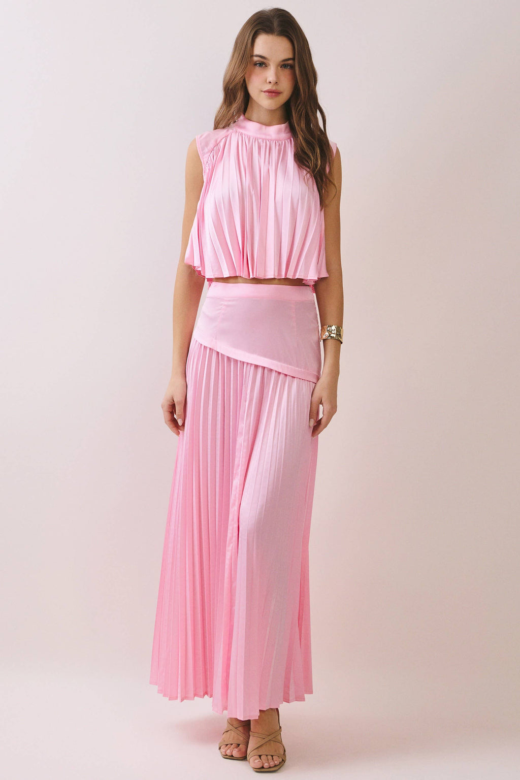 Bubblegum Pleated Set