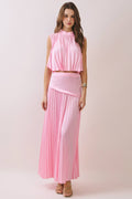 Bubblegum Pleated Set