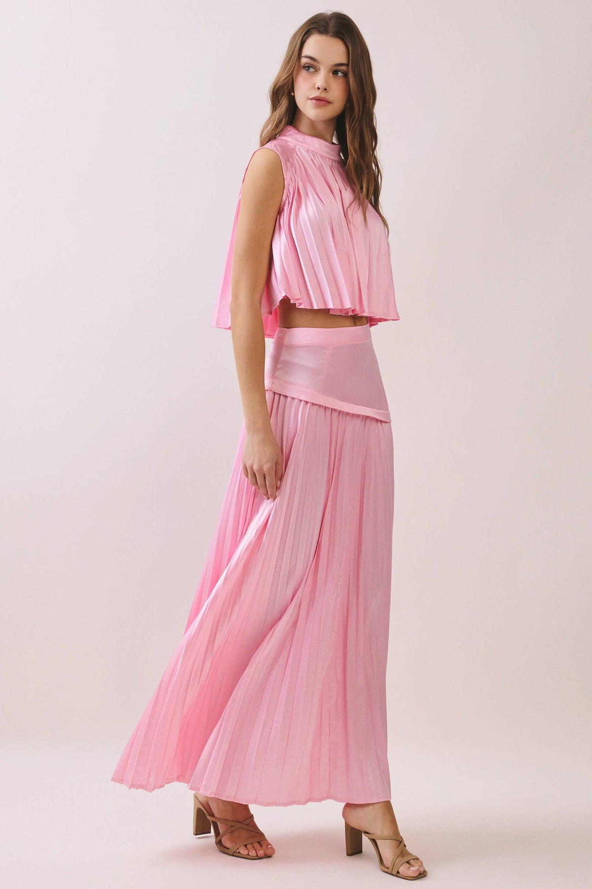Bubblegum Pleated Set