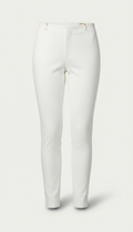 Porcelain White Fitted Trousers